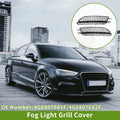 1 Pair Front Fog Light Grills for Audi A6 C7 (2012–2018) No. 4G0807681F Black Honeycomb