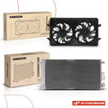 AC condenser and dual cooling fan assembly kit for Chevy Malibu (2006–2012)