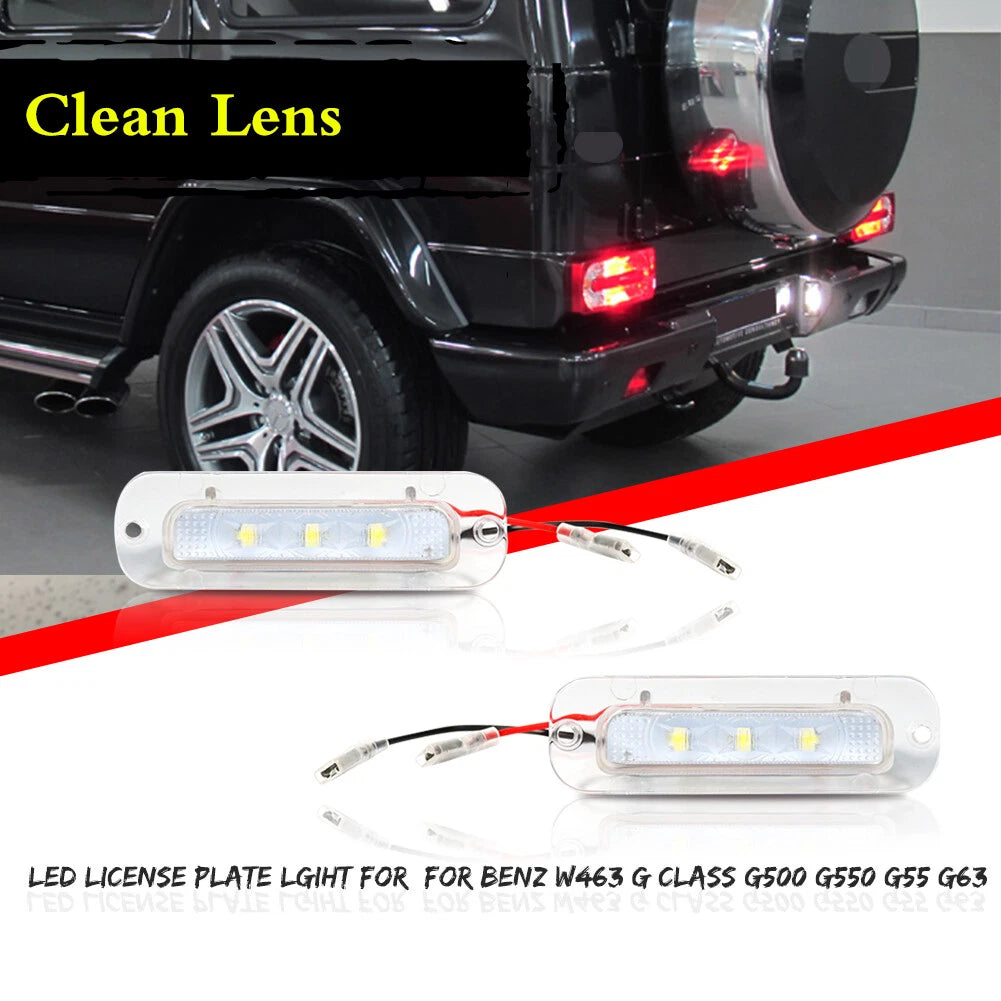 2X LED License Plate Light for Mercedes G-Class (1990–2012)