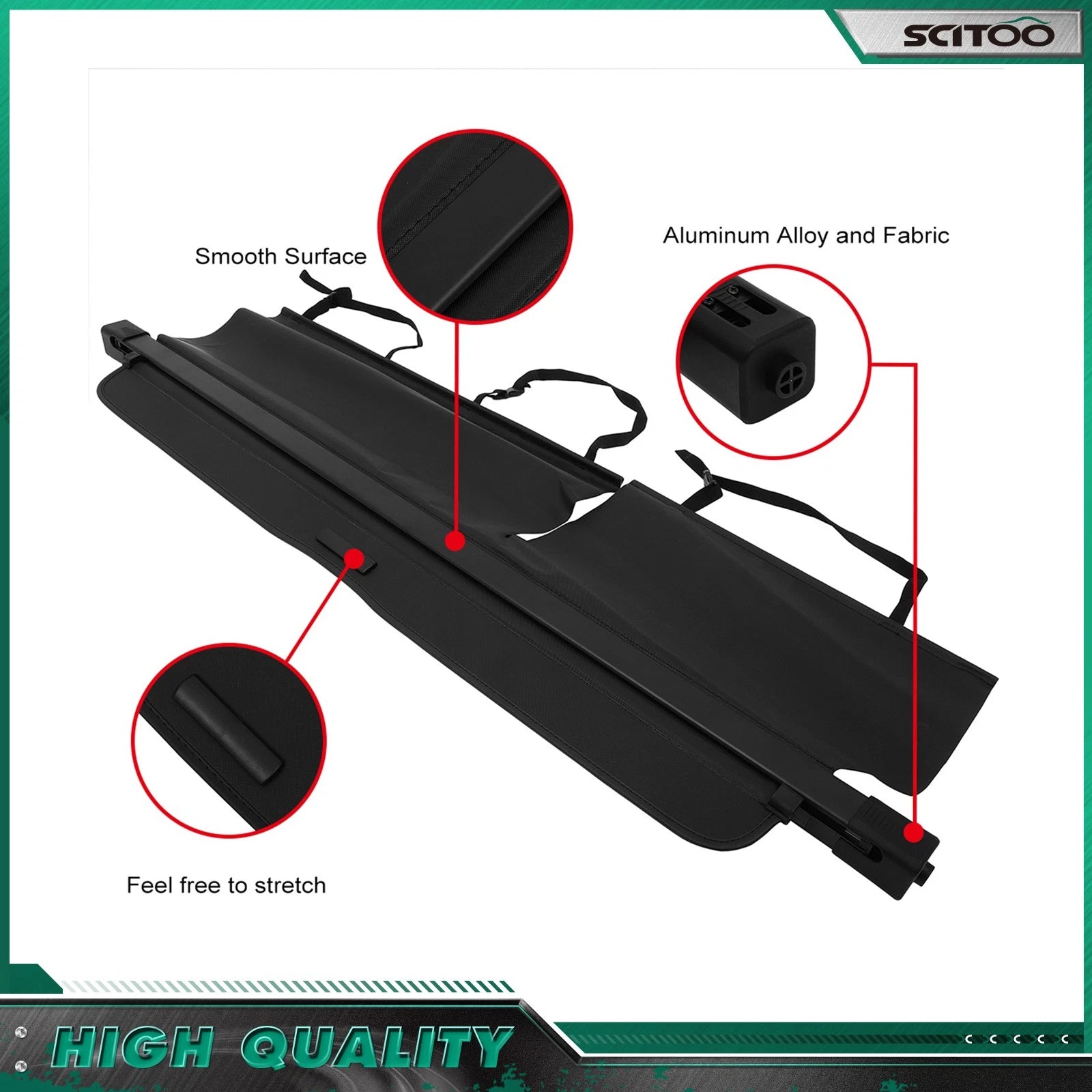 Retractable Tonneau Privacy Shield Cargo Cover for Lexus RX450h (2010–2015)