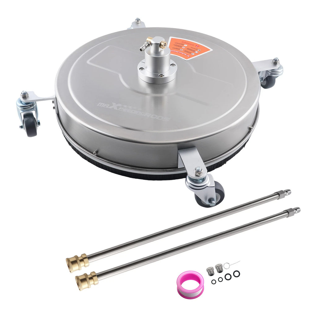 20" High Pressure Washer Surface Cleaner for 4200PSI w/ 2 Extension Wands Filter