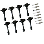 Set of 8 Ignition Coils & Iridium Spark Plugs for Nissan Armada TITAN (2004–2023)