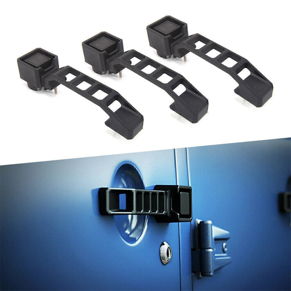3X Black Exterior Outer Door Handles for Jeep Wrangler JK JKU (2007–2017)