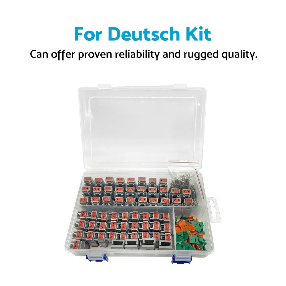 2X Deutsch DT 2 Way Connector Kit 233pcs Waterproof for Auto Marine (12-24V)