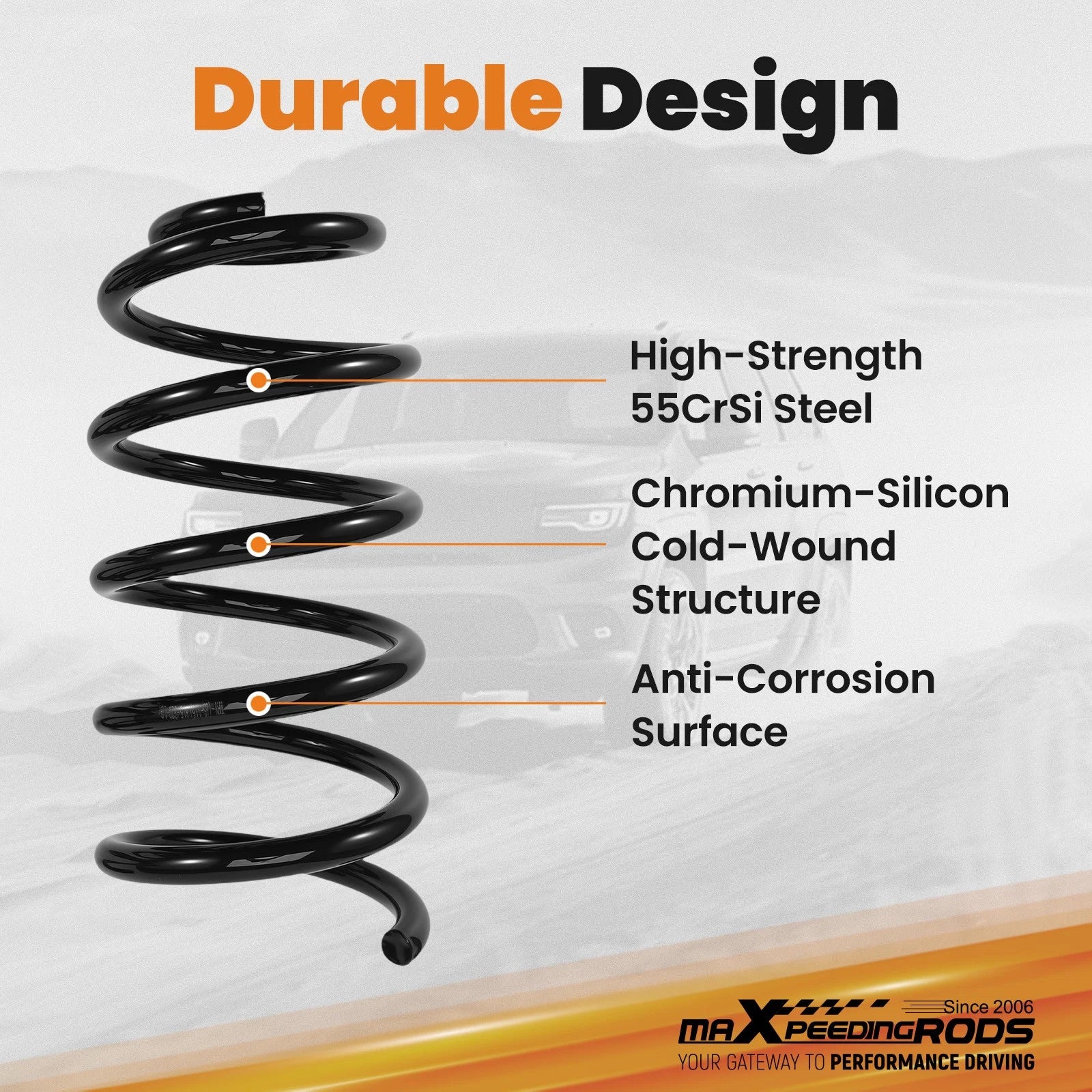 2" Front Drop Suspension Springs Kit for Dodge Ram 1500 2WD (2002-2008)