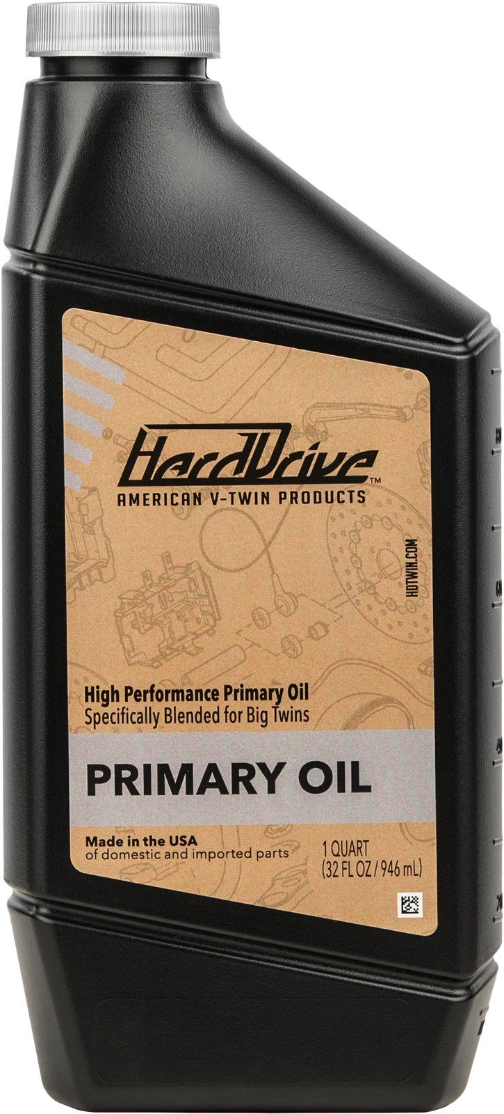 1 Qt HARDDRIVE Primary Oil for Harley Davidson V-Twin (1984–Present)