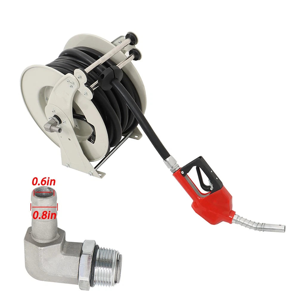 Retractable Fuel Hose Reel for Diesel Refueling (3/4" x 50')