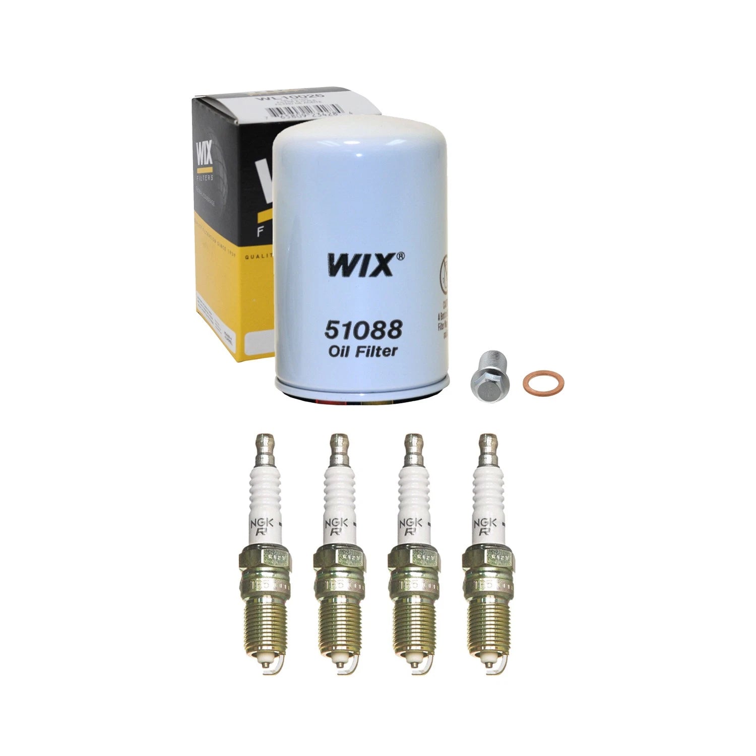 Wix Engine Oil Filter & NGK V-Power Spark Plugs for W201 190E (1982–1993)