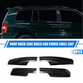 Set of 4 Roof Rack Side Rails End Covers for Toyota Highlander (2001–2007) Black