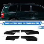 Set of 4 Roof Rack Side Rails End Covers for Toyota Highlander (2001–2007) Black