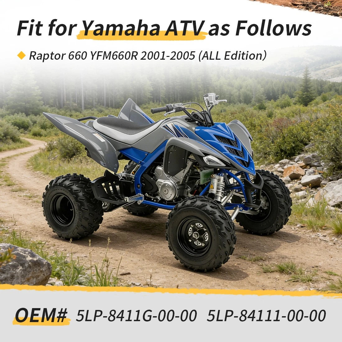 Left Headlight Trim Cover for Yamaha Raptor 660 YFM660R (2001–2005)