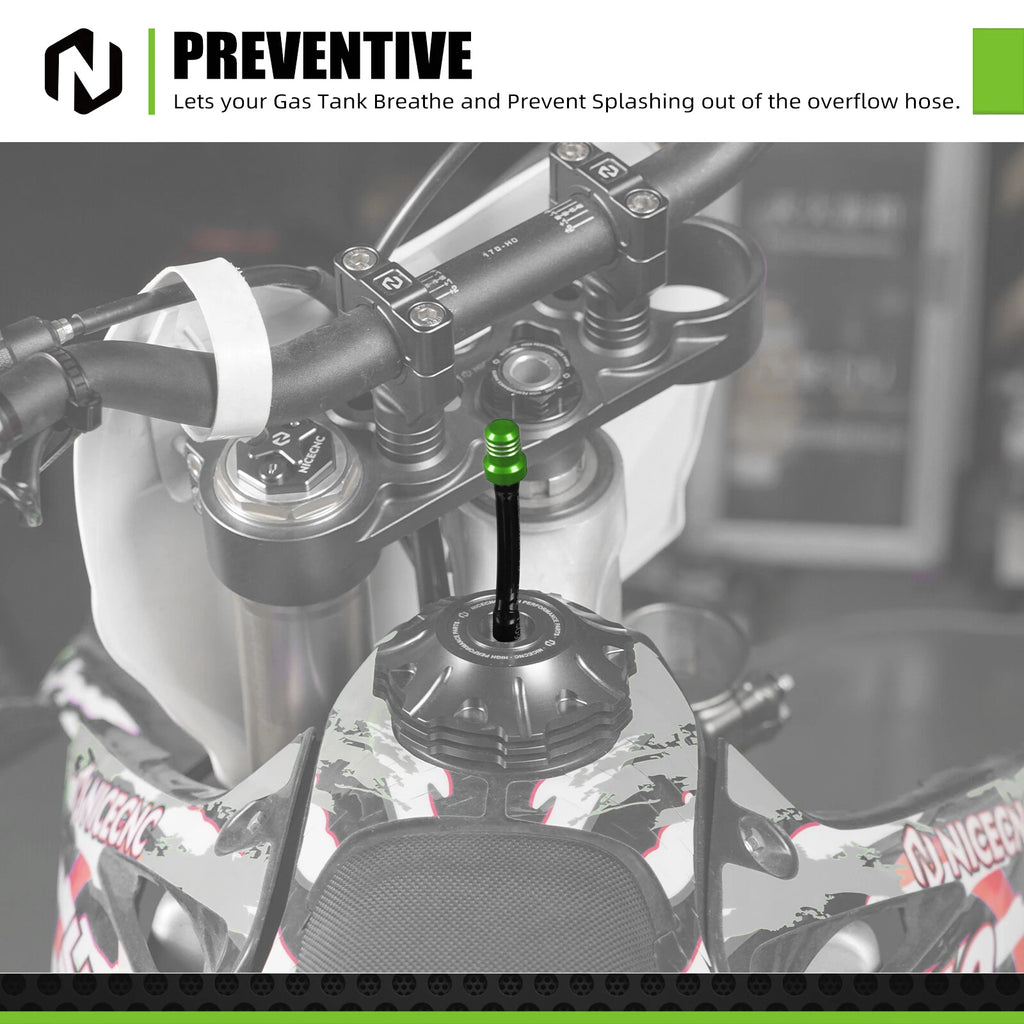 Gas Fuel Cap Vent Breather Hose Tube for Kawasaki KLX110 KLR650 KDX200 KX125 (2002–2023)
