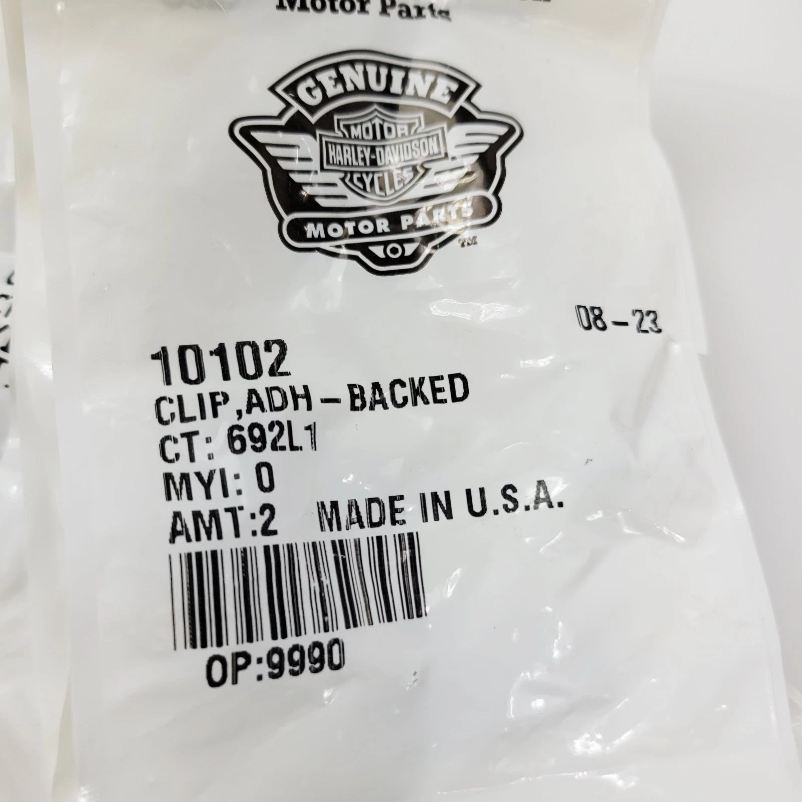 Set of 2 Harley-Davidson Clips ADH-Backed 10102