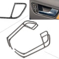 Set of 4 Carbon Fiber Door Handle Panel Trim for Audi A4 B8 (2009–2016)