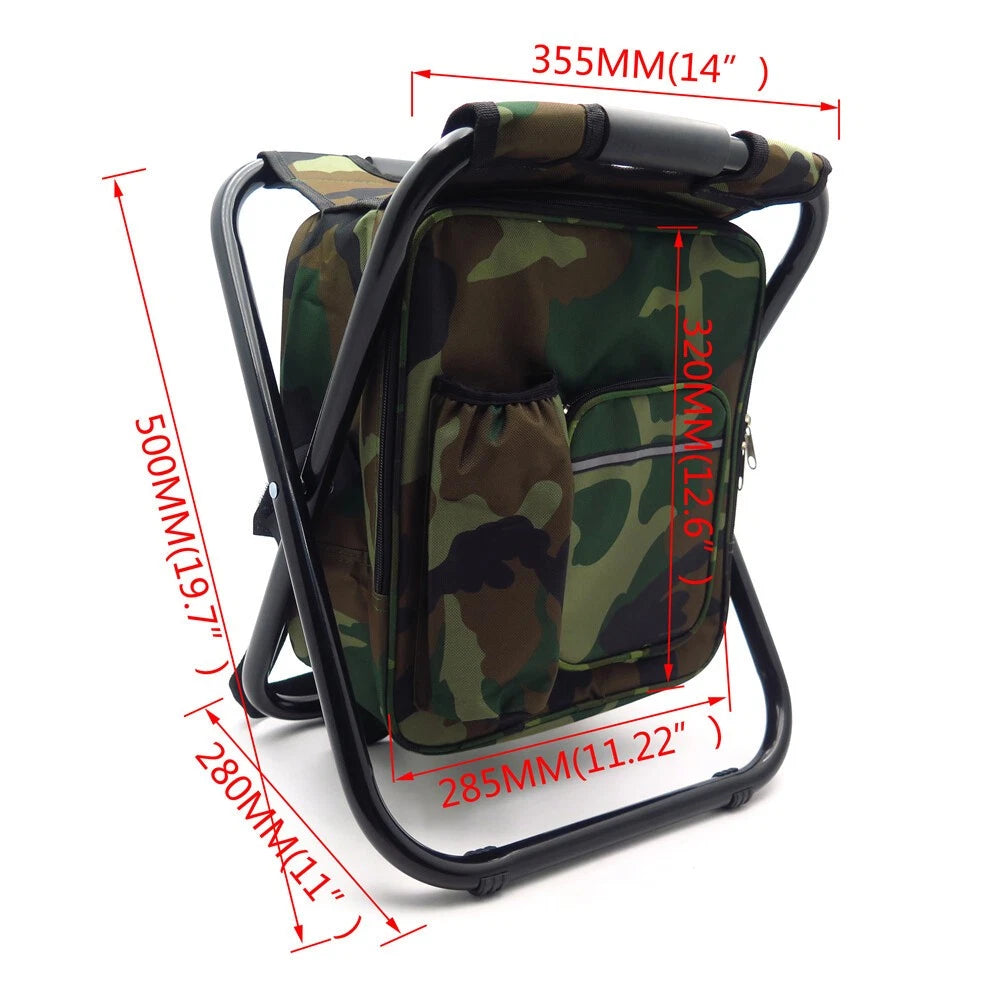 3 in 1 Insulated Cooler Bag Chair for Beach Fishing Camping Hiking