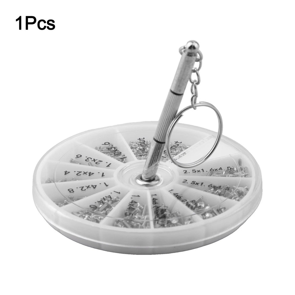 Screw and Nut Kit for Watches, Sunglasses, Mobile Devices (600 Pieces)