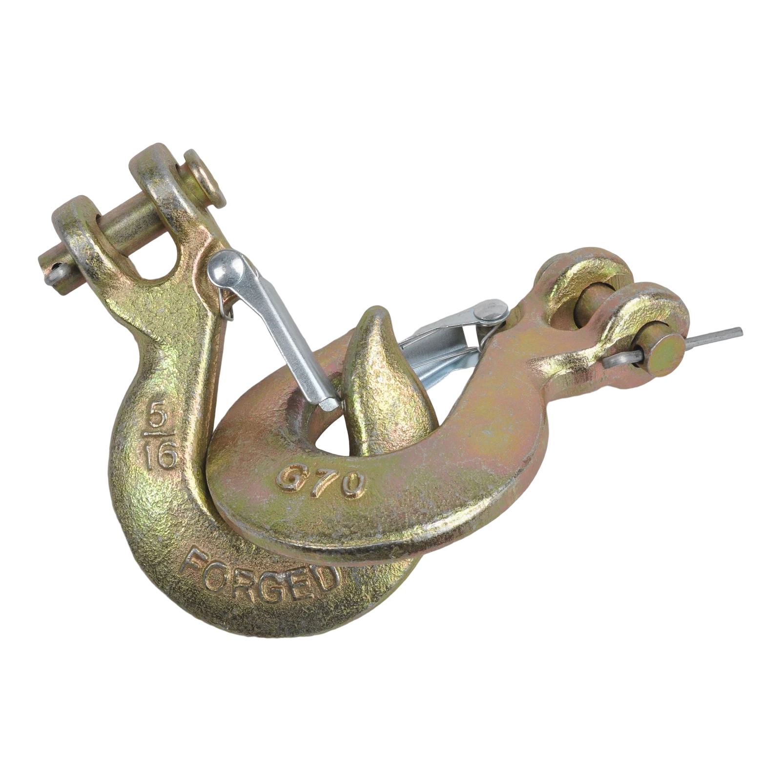 6Pcs Clevis Slip Hook 5/16" for G70 (Heavy Duty, Safety Latch)