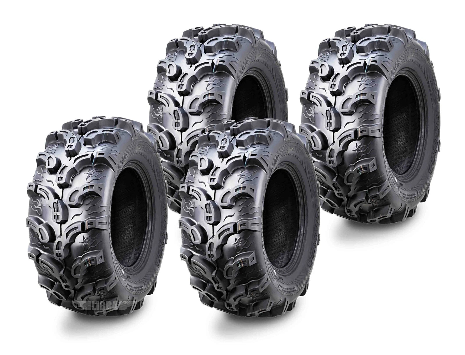 Set of 4 WANDA ATV/UTV Tires AT25x10-12 25x10x12 6PR Ultra Deep Tread