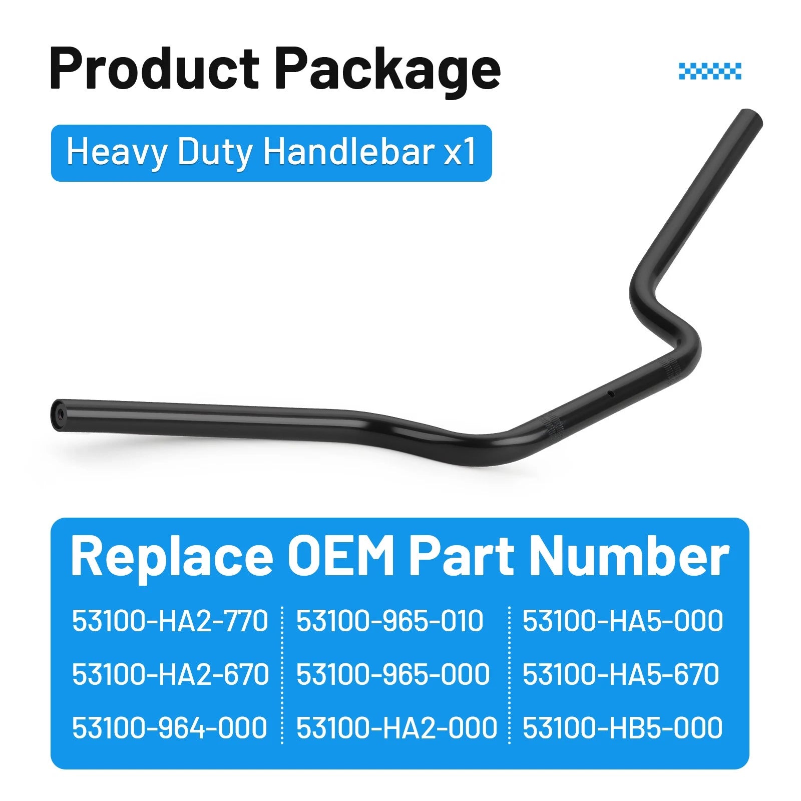 Heavy Duty Handlebar for Honda ATC250R ATC200X (1983–1987) 53100-HA2-770