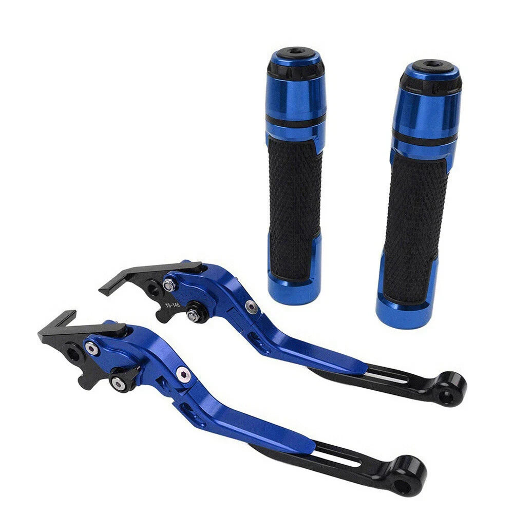 Blue Extendable Brake Clutch Levers & Handlebar Grips for Speed Triple 1050