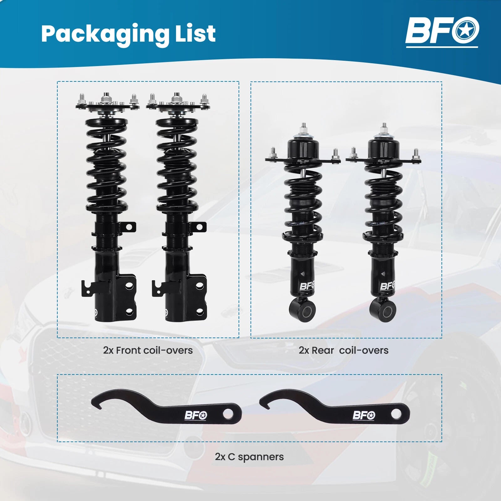 Coilover Suspension Kit for Toyota Corolla (2003–2008)