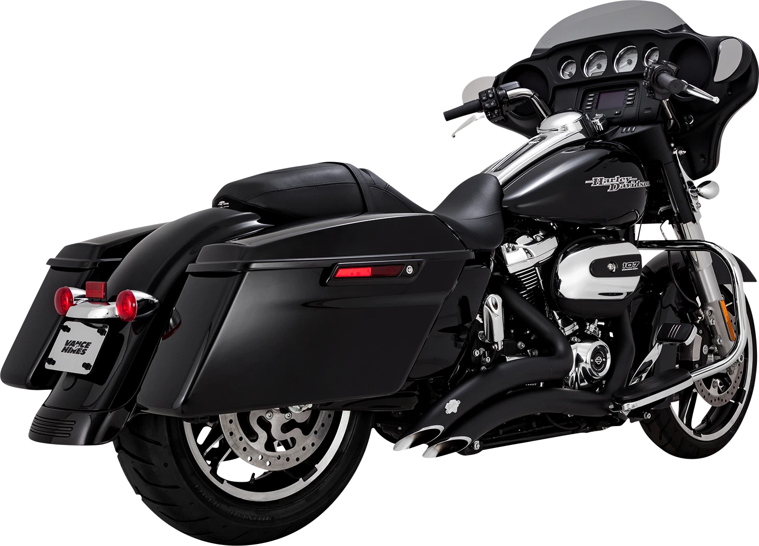 Vance & Hines Big Radius Black Exhaust for Harley FLHX FLTR FLHR FLHT CVO (2017–2025)