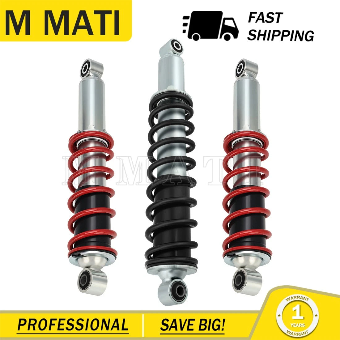 Set of 2 Front and Rear Shock Absorbers for Honda Sportrax 250 TRX250EX TRX250X (2001–2024)