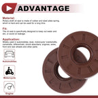 Set of 2 Oil Seal Ring 20x52x10mm FKM Rubber for Rotary Shaft
