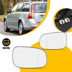 Set of 2 Heated Door Mirror Glass for Volvo C70 V50 S40 (2011–2012)