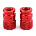 2pcs CNC Red Anti-Theft Tire Valve Stem Caps for Car Truck Bike Motorcycle