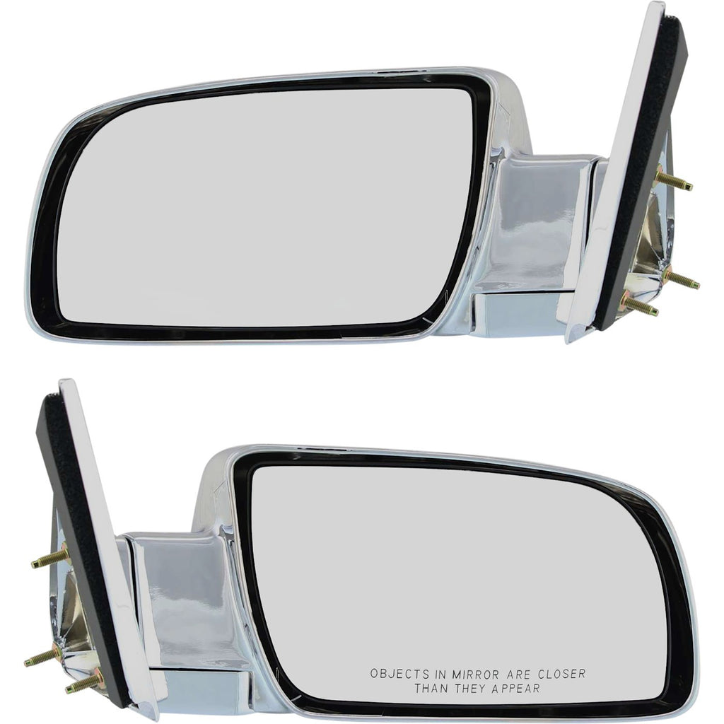 Set of 2 Chrome Manual Mirrors for Blazer C/K Pickup Tahoe Suburban