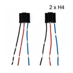 2X H4 3-Pin Headlight Bulb Holder Connector for