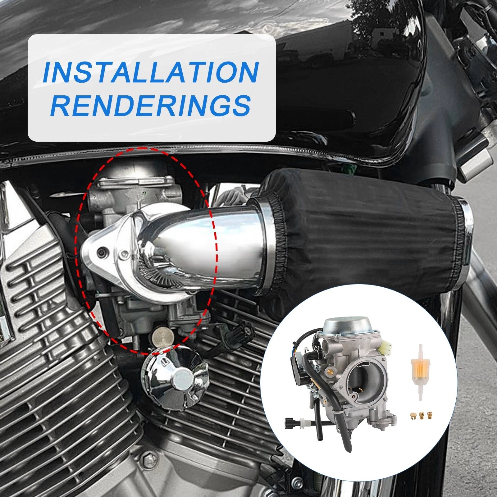 Carburetor with Filter for Honda VTX1300 (2003-2009)