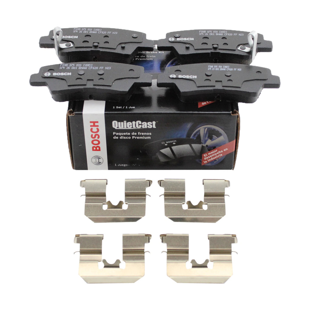 Set of 4 Bosch QuietCast Rear Ceramic Brake Pads for Accent Elantra Coupe Optima Rio