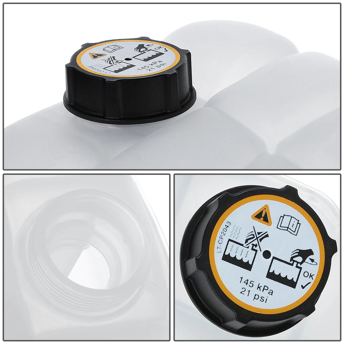 Coolant Fluid Overflow Tank Reservoir Bottle w/Cap for Ford Focus/Escape (2013–2018)