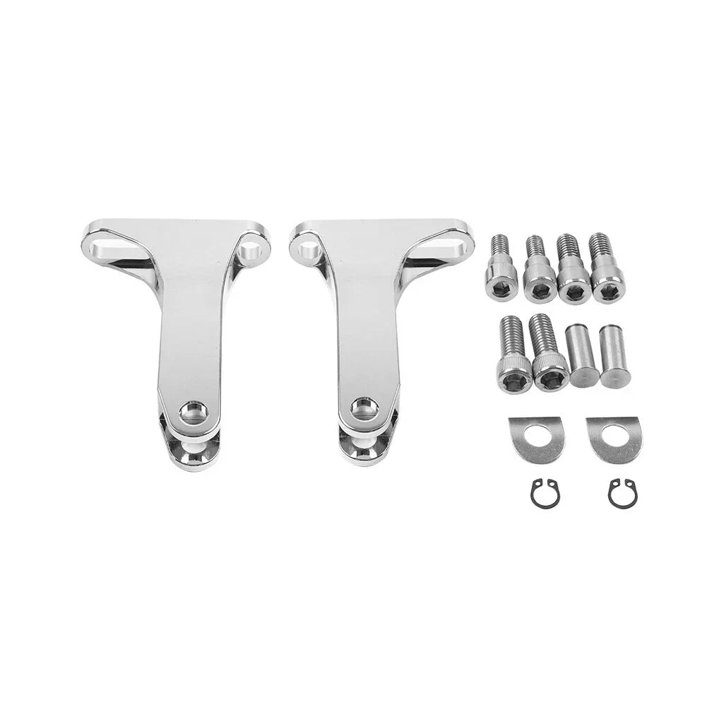 Chrome Extended Passenger FootPeg Kit for Harley Touring Road Street Glide (93-23)