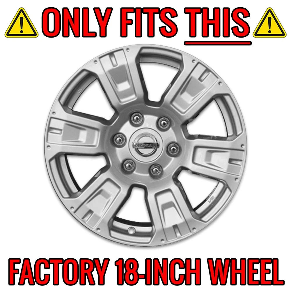 Wheel Skins Hub Caps 18 Inch Replacement for Nissan Titan SV (2017–2020)