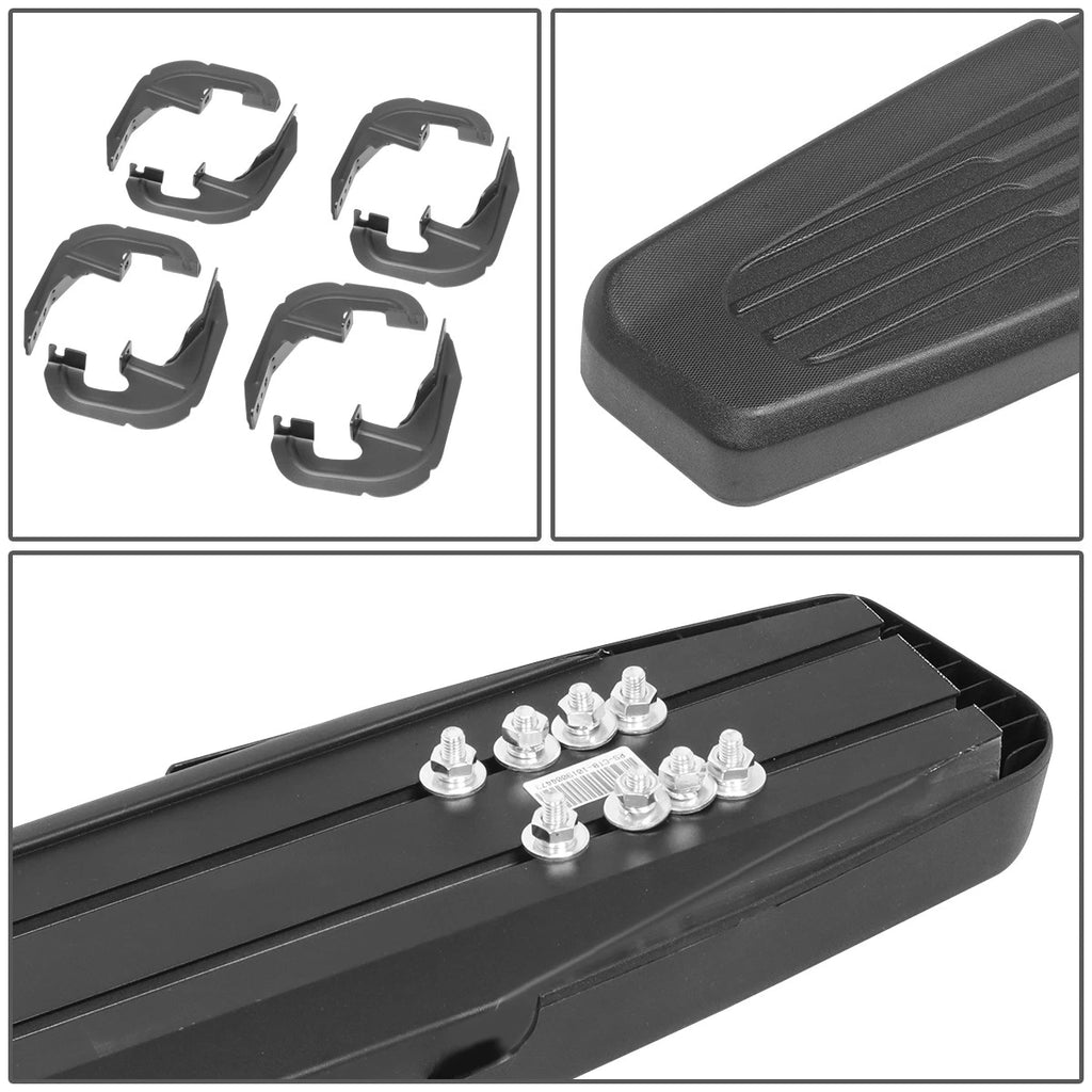 Pair of 6" Aluminum Side Step Bars for Silverado Sierra Crew Cab (2017–2019)