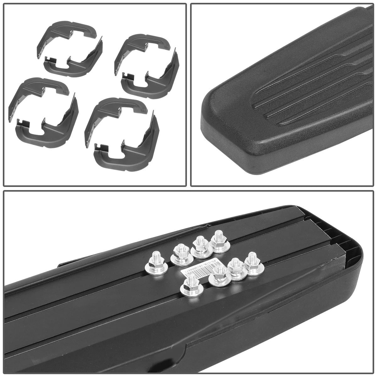 Pair of 6" Aluminum Side Step Bars for Silverado Sierra Crew Cab (2017–2019)