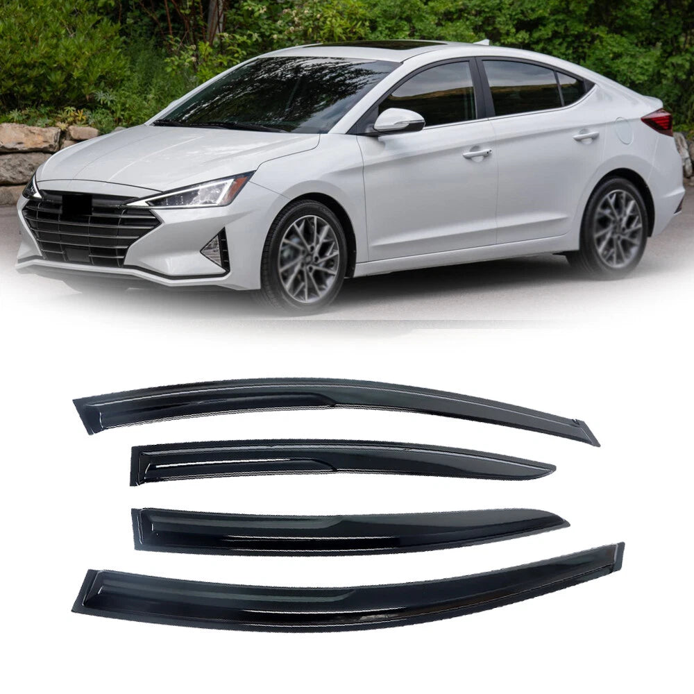 Set of 4 Window Visors for Hyundai Elantra Sedan (2017–2020)