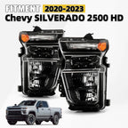 Set of 2 Halogen Headlights for Chevy Silverado 2500HD 3500HD (2020–2023)