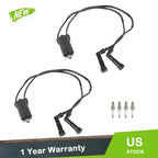 2X Ignition Coil Pack & Spark Plug Cap for Honda Goldwing 1200 GL1200 (1984–1987)