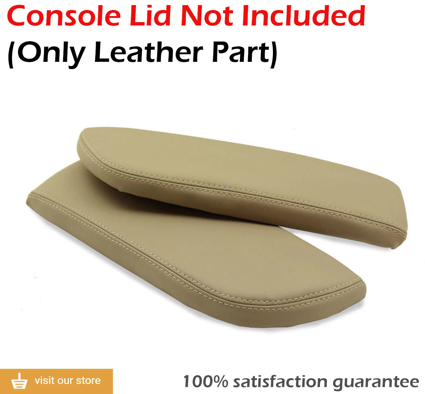 Center Console Armrest Cover for Acura MDX (2007–2013) Beige Leather