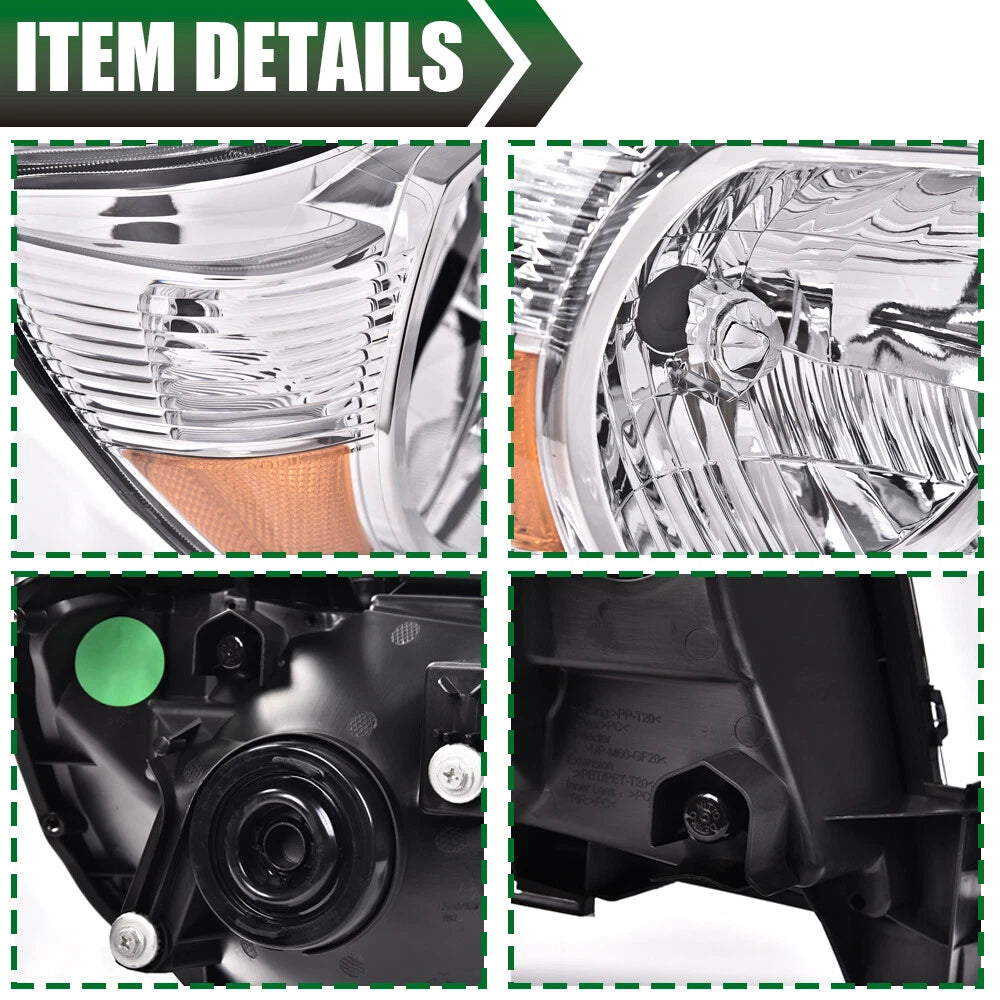 Set of 2 Headlights for Toyota Tacoma (2005–2011)