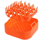 Silicone Food Rack for Air Fryer Oven Microwave Cooking Tool (20x20x6.5cm)