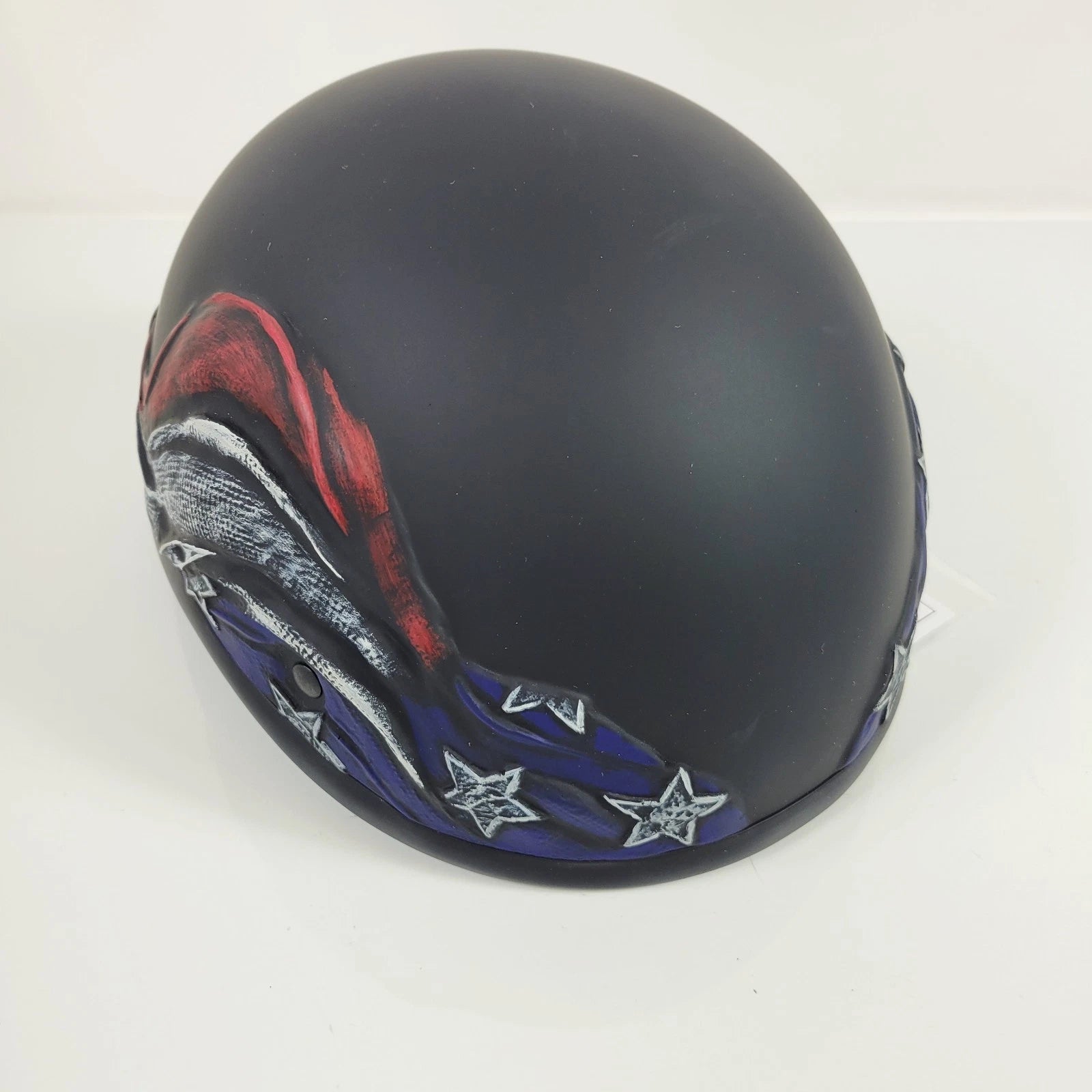 Dull Black DOT Half Helmet for Harley Davidson (2010–2023) - USA Flag XL