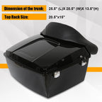 Trunk Pack with Backrest for Harley Davidson Road King (1997–2013)
