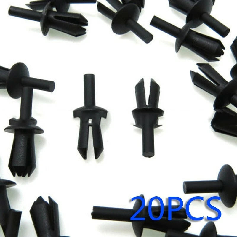 20x Black Rivet Clip for BMW E12 E28 E30 E34 E36 E39 E46 E60 (1975–2010)