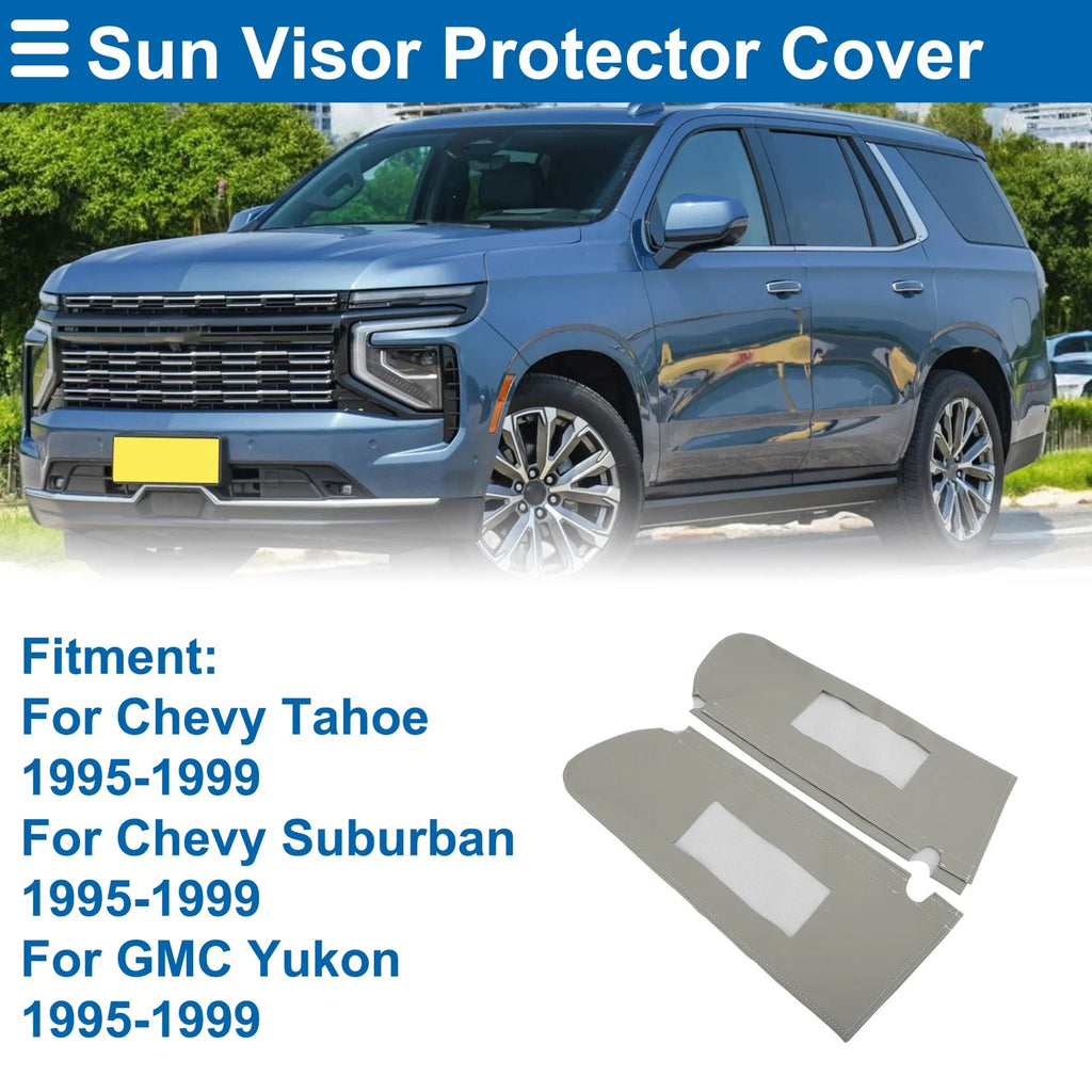 Sun Visor Cover Set for Chevy Tahoe (1995–1999) Left & Right Gray