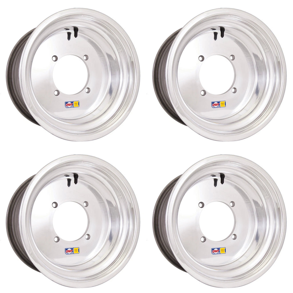 Set of 2 DWT 14" Polished Rims for Polaris RZR XP Turbo (14x8, 14x10)